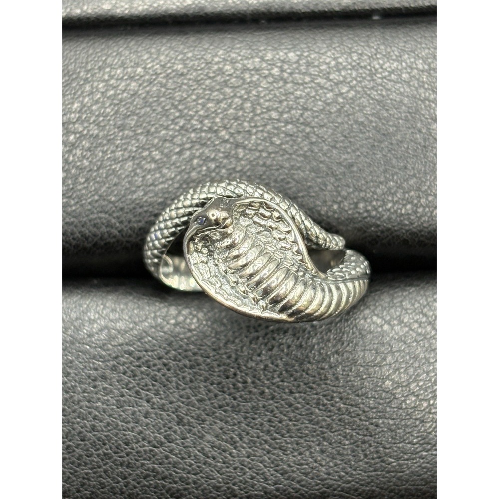 New Condition Sterling Silver King Cobra Ring 925 Size 10 G8